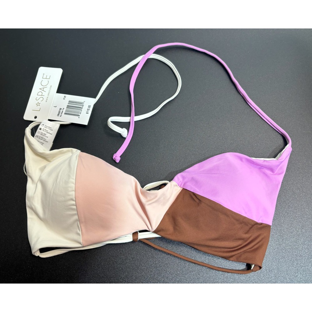 L*SPACE NWT Sea Glass Bikini‎ Top Size Large MSRP $110